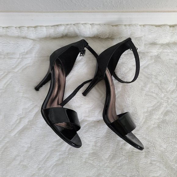 FIONI Clothing Shoes - Women's Black Glitter High Heels